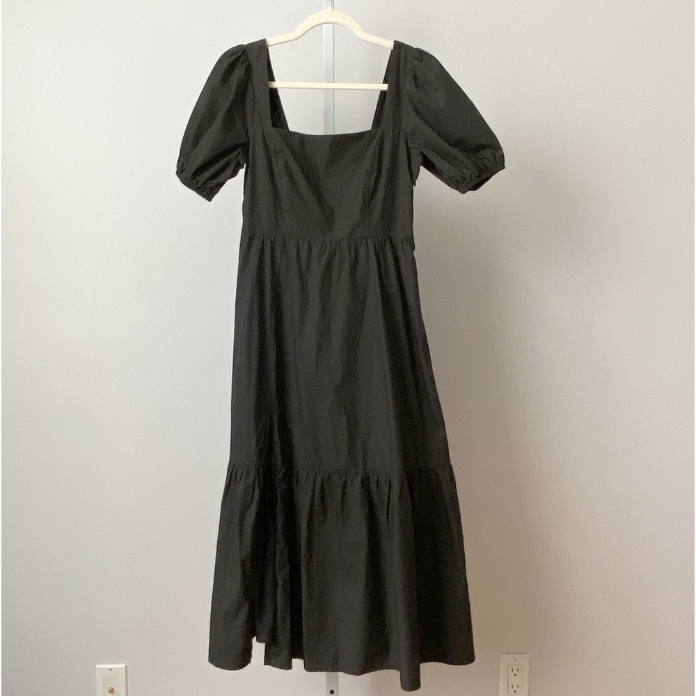 ASTR The‎ Label S Black Midi Dress Puff Sleeve Whimsigoth MinimalistParty